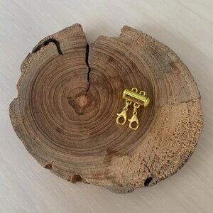 The Kelsey Necklace double Layering Clasp- gold